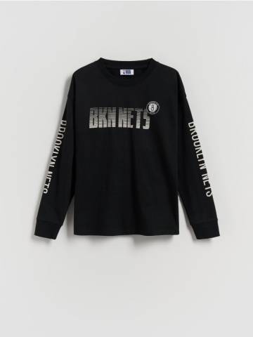 Reserved - Лонгслів Brooklyn Nets NBA - чорний - 043FI-99X Reserved - Лонгслів Brooklyn Nets NBA - чорний - 043FI-99X