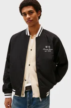 Мужской черный бомбер TJM LW GRAPHIC Черный M Tommy Jeans DM0DM21668