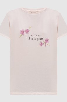 Розовая футболка с принтом
