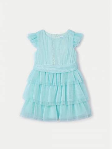Mayoral Елегантне плаття 03912 Голубий Regular Fit