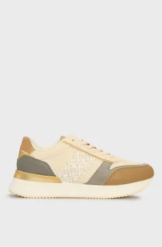 Женские кожаные кроссовки LUX MONOGRAM RUNNER Разноцветный 37 Tommy Hilfiger FW0FW08387