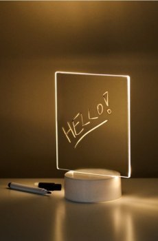 Акрилова LED дошка для письма - білий