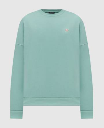 Зеленый свитшот с нашивкой эмблемы