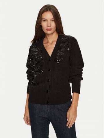 DKNY Кардиган P4MXAQ60 Чорний Regular Fit DKNY Кардиган P4MXAQ60 Чорний Regular Fit