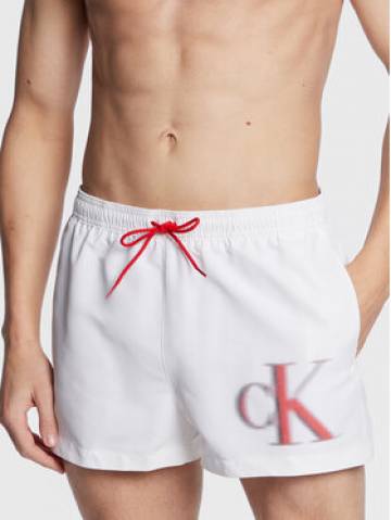 Calvin Klein Swimwear Шорти для плавання KM0KM00801 Білий Regular Fit Calvin Klein Swimwear Шорти для плавання KM0KM00801 Білий Regular Fit