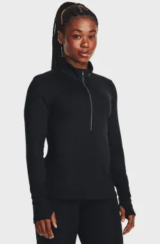 Женский черный лонгслив UA Qualifier Run 1/2 Zip Черный XL Under Armour 1379349-001