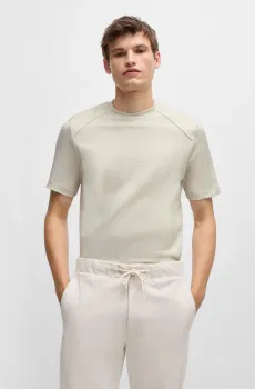 Мужская бежевая футболка Бежевый M BOSS 50520208;131