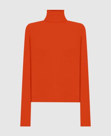 Оранжевый гольф из шерсти, шелка и кашемира