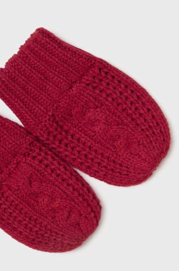 Детская шапка и перчатки Mayoral Newborn цвет красный