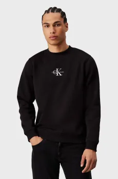 Мужской черный свитшот MONOLOGO CREW NECK Черный XL Calvin Klein Jeans J30J325630