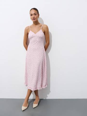 Mohito - Сукня міді на бретельках - пастельний рожевий - L