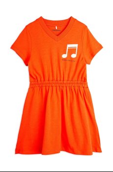 Хлопковое детское платье Mini Rodini Note