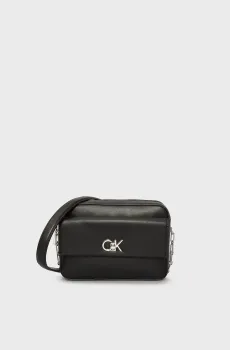 Женская черная сумка RE-LOCK POCKET Черный ONESIZE Calvin Klein LV04F3102G