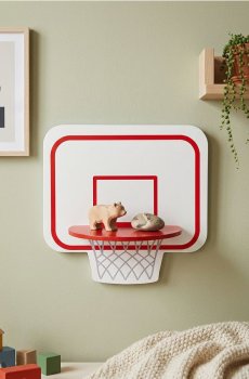 Металева настінна полиця - білий