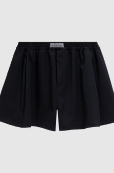 Черные шорты с шерстью