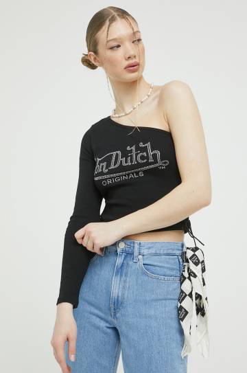 Лонгслив Von Dutch женский цвет чёрный Лонгслив Von Dutch женский цвет чёрный
