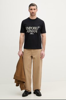 Хлопковая футболка Emporio Armani