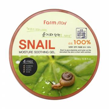 Увлажняющий крем-гель для тела FarmStay Snail Moisture Soothing Gel с улиточным муцином, 300 мл Увлажняющий крем-гель для тела FarmStay Snail Moisture Soothing Gel с улиточным муцином, 300 мл