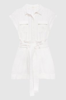 Белый комбинезон Madeleine с льном