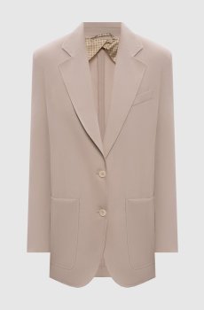 Бежевый жакет AFFARI из шерсти и шелка