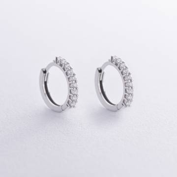 Золотые серьги - кольца с бриллиантами 314261121 Золотые серьги - кольца с бриллиантами 314261121