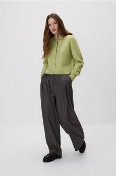 Reserved - Вільні штани зі складками - темно-сірий - 005HG-90X