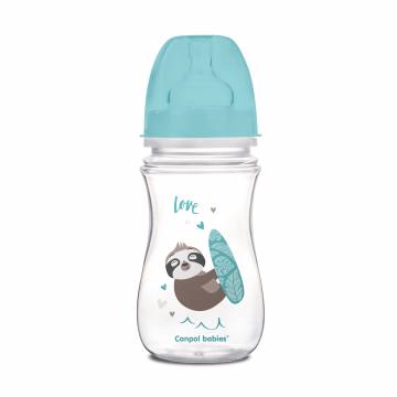 Бутылка Canpol Babies Easy Start Exotic Animals с широким горлышком, антиколиковая, 240 мл (35/221_blu) Бутылка Canpol Babies Easy Start Exotic Animals с широким горлышком, антиколиковая, 240 мл (35/221_blu)