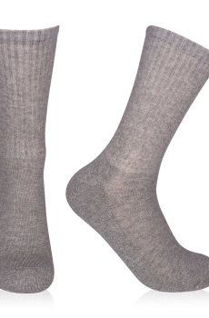 Носки женские AmiGА високие, с махровой стопой, серые, размер 23-25