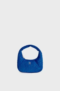 Женская синяя сумка TH CHIC NYLON SHOULDER BAG Синий ONESIZE Tommy Hilfiger AW0AW15082