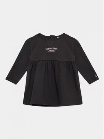 Calvin Klein Jeans Повсякденна сукня Hero Logo IN0IN00089 Чорний Regular Fit Calvin Klein Jeans Повсякденна сукня Hero Logo IN0IN00089 Чорний Regular Fit