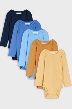 Бавовняне боді 5-pack - бежевий