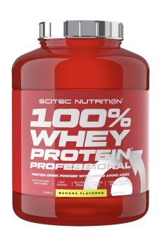 Протеин Scitec Nutrition 100% Whey Protein Professional Банан, в порошке, 2.35 кг