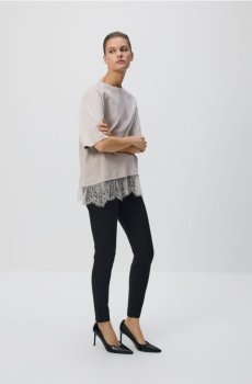 Reserved - Футболка з мерсеризованої бавовни - бежевий - 364JX-08X