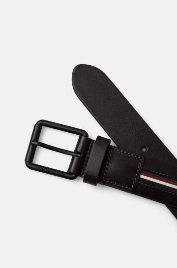 Кожаный ремень Tommy Hilfiger мужской цвет коричневый AM0AM12813 Кожаный ремень Tommy Hilfiger мужской цвет коричневый AM0AM12813