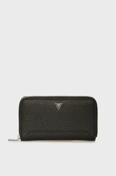 Мужской черный кожаный кошелек BARCELLONA Черный ONESIZE Guess SMBAGRLEA28