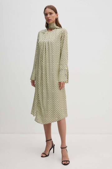 Платье Tommy Hilfiger цвет жёлтый midi прямое WW0WW42318 Платье Tommy Hilfiger цвет жёлтый midi прямое WW0WW42318