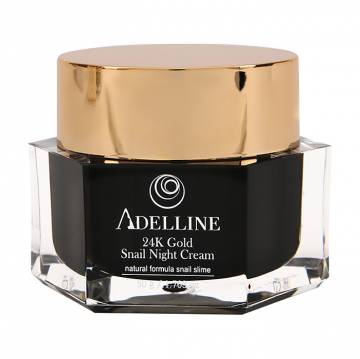 Ночной крем для лица Adelline 24K Gold Snail Night Cream с муцином улитки и золотом, 50 г Ночной крем для лица Adelline 24K Gold Snail Night Cream с муцином улитки и золотом, 50 г