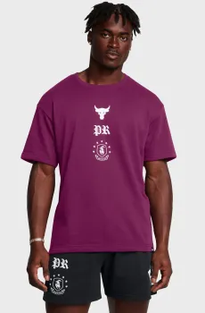 Мужская фиолетовая футболка Pjt Rck Terry Top Q3 Фиолетовый S Under Armour 1386880-505