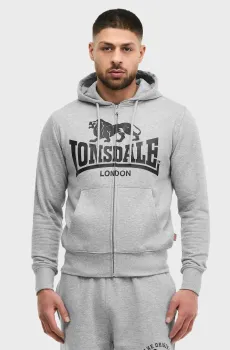 Мужское серое худи KRAFTY Серый M Lonsdale 113096