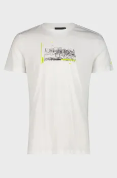 Мужская белая футболка Белый 46 CMP 35F5617-19XT