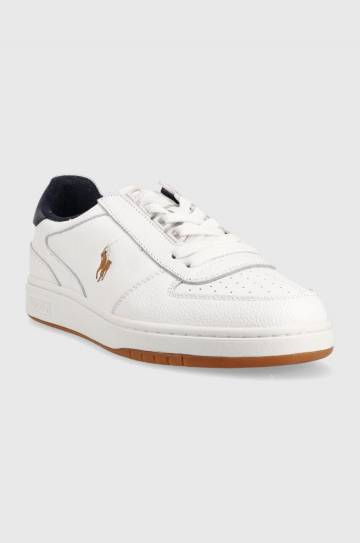 Кожаные кроссовки Polo Ralph Lauren Polo Crt цвет белый 809877610001 Кожаные кроссовки Polo Ralph Lauren Polo Crt цвет белый 809877610001