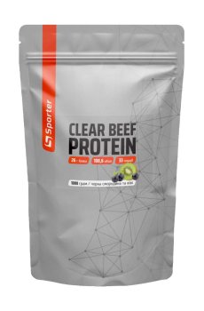 Протеин Sporter Clear Beef Protein Черная смородина и киви, в порошке, 1 кг