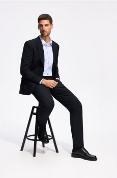 Reserved - Костюмні штани slim fit - темно-синій - 937KD-59X
