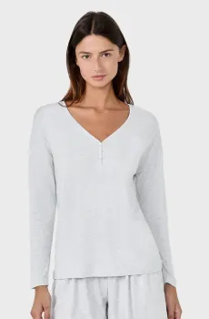 Женский светло-серый лонгслив MODY Серый S Etam 6548106