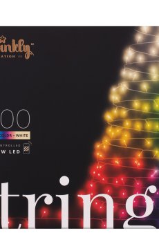 Гірлянда Smart LED Twinkly Strings RGBW 600 IP44 48м кабель чорний (TWS600SPP-BEU)