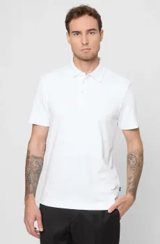 Мужское белое поло Белый M BOSS 50471335;100