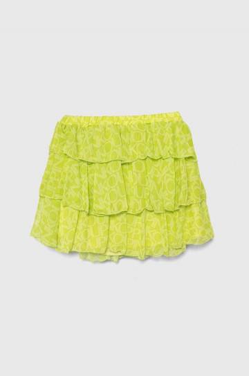 Детская юбка Pinko Up цвет зелёный mini расклешённая Детская юбка Pinko Up цвет зелёный mini расклешённая