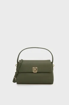 Женская оливковая сумка EMBLEM HW PEBBLE Оливковый ONESIZE Calvin Klein LV04F3425G