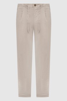 Бежевые брюки из хлопка