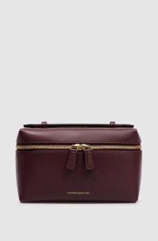 Бордовая кожаная сумка кросс-боди Vanity